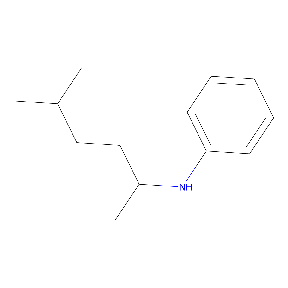 Benzenamine, N-(1,4-dimethylpentyl)- molecular structure, CAS 71832-34-3