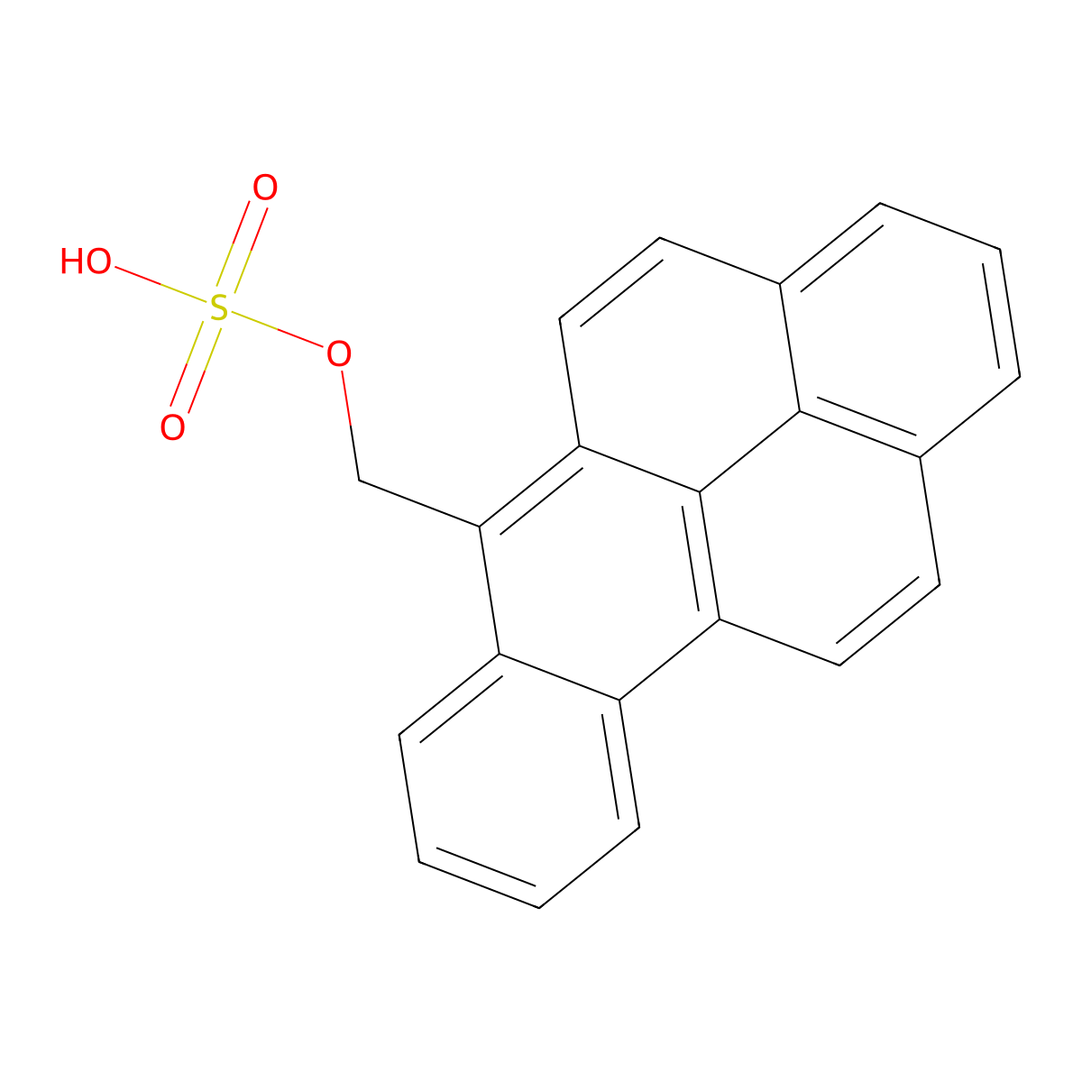 6-Sulfooxymethylbenzo(a)pyrene molecular structure, CAS 71839-05-9