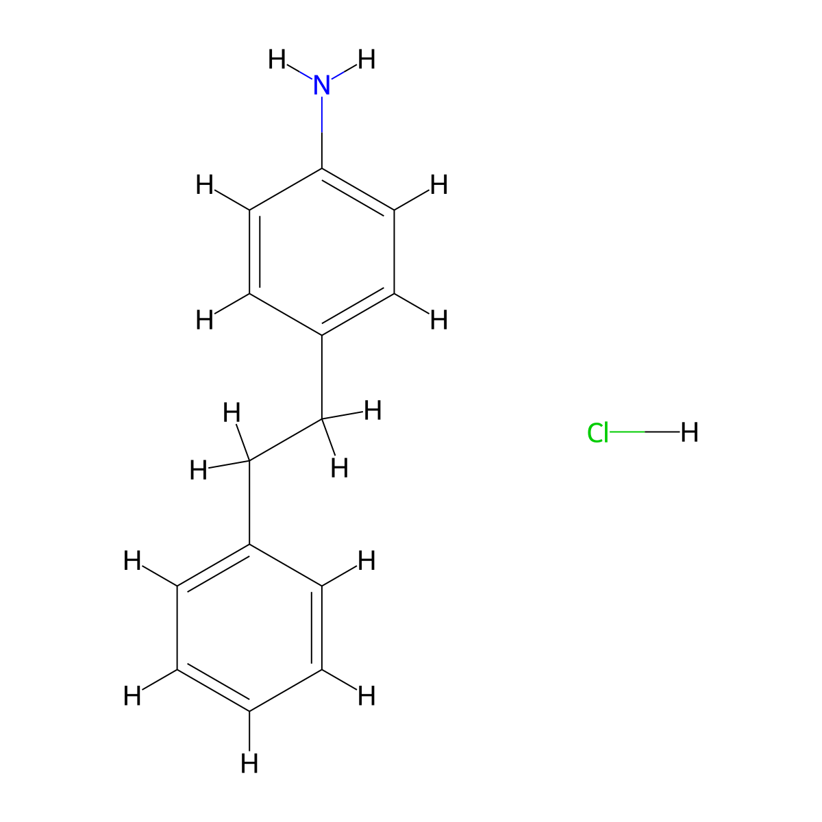4-Phenethylaniline Hydrochloride molecular structure, CAS 71845-20-0