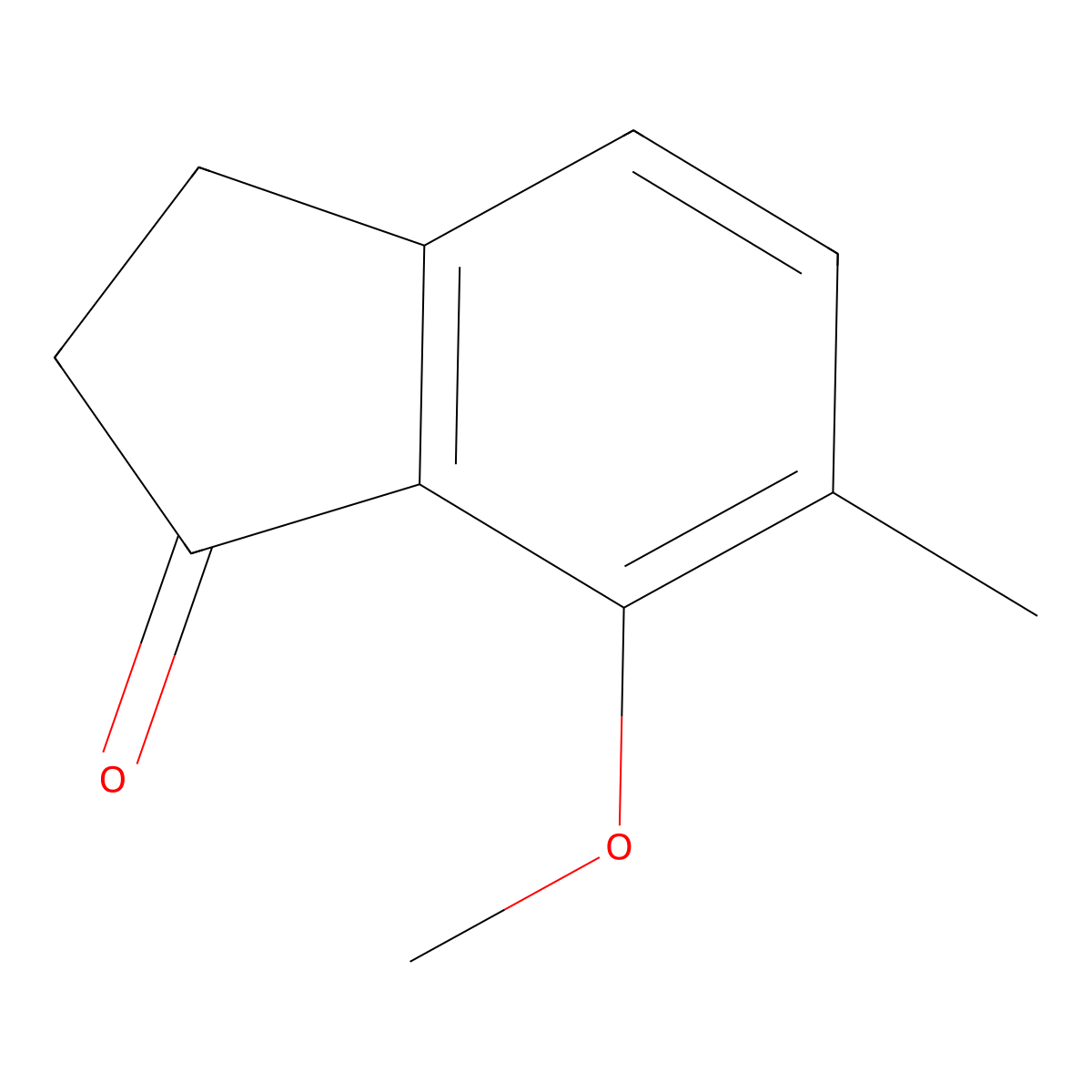 7-methoxy-6-methyl-2,3-dihydro-1H-inden-1-one molecular structure, CAS 71846-67-8