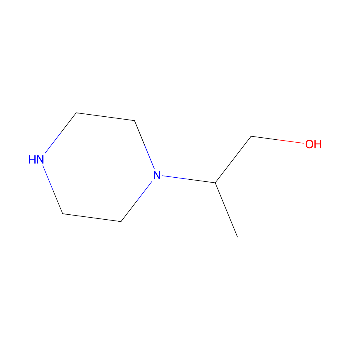 2-(Piperazin-1-yl)propan-1-ol molecular structure, CAS 71850-04-9