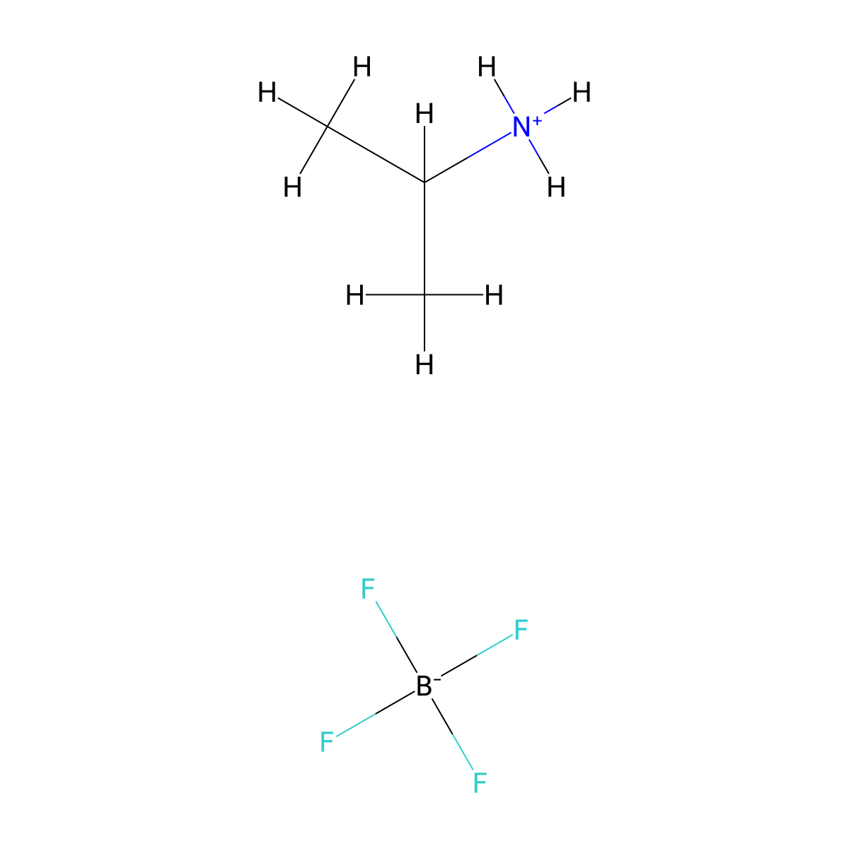 iso-Propylammonium tetrafluoroborate molecular structure, CAS 71852-74-9