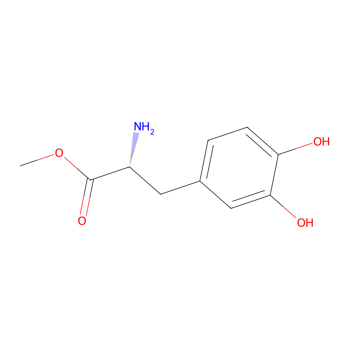 3-Hydroxy-D-tyrosine methyl ester molecular structure, CAS 71855-43-1