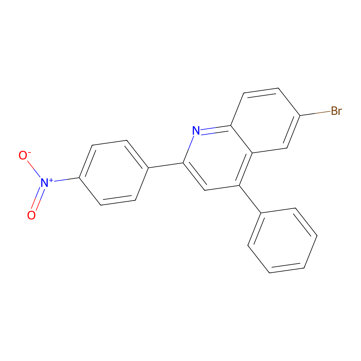 6-Bromo-2-(4-nitrophenyl)-4-phenylquinoline molecular structure, CAS 71858-15-6