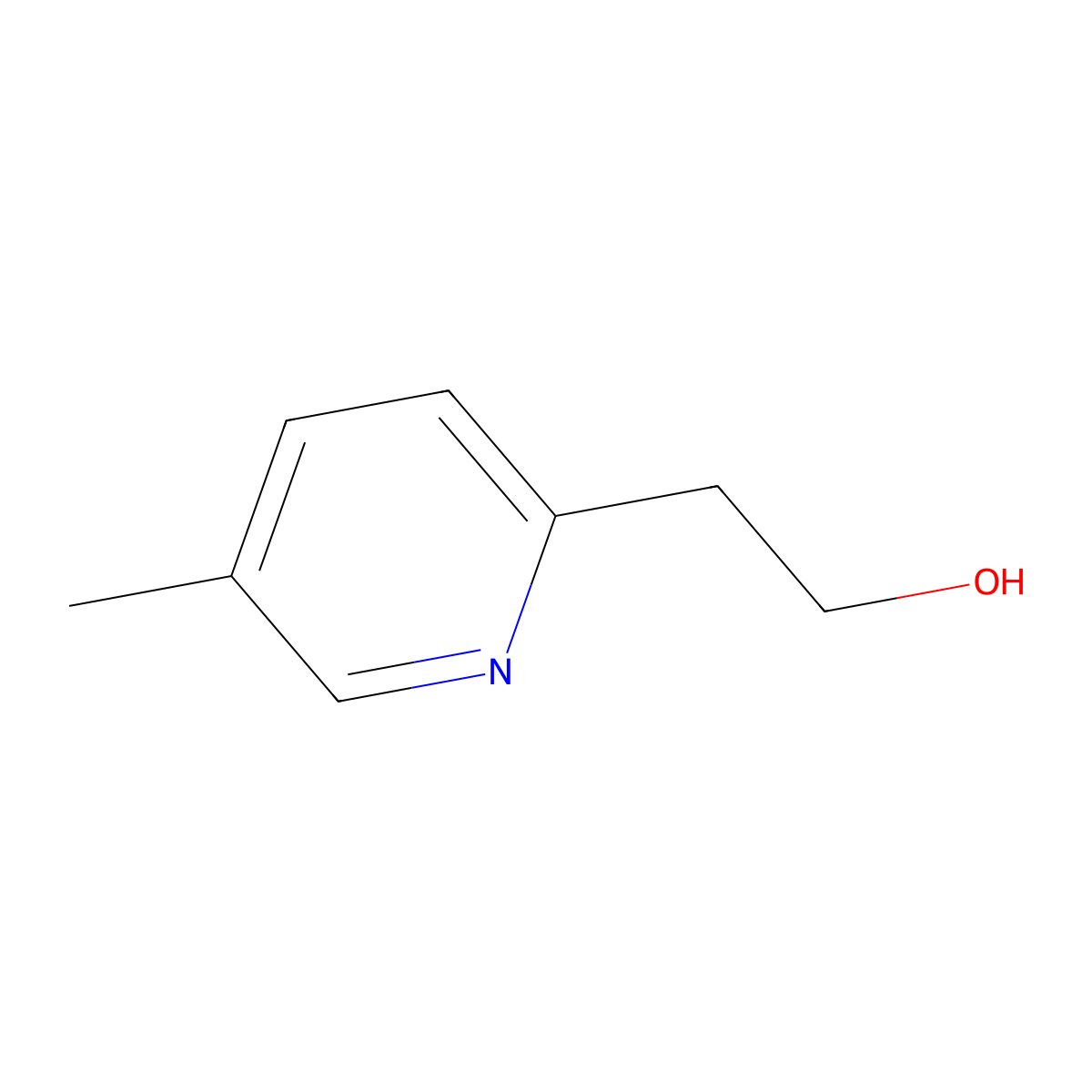 2-(5-Methylpyridin-2-yl)ethan-1-ol molecular structure, CAS 71858-91-8