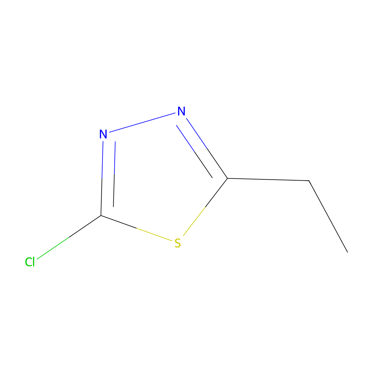 2-Chloro-5-ethyl-1,3,4-thiadiazole molecular structure, CAS 71859-81-9