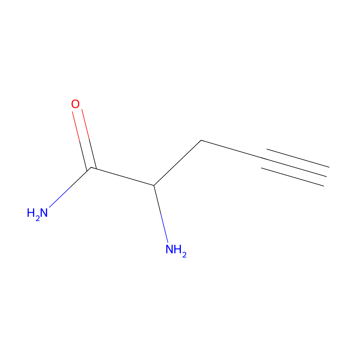 2-Aminopent-4-ynamide molecular structure, CAS 718596-26-0