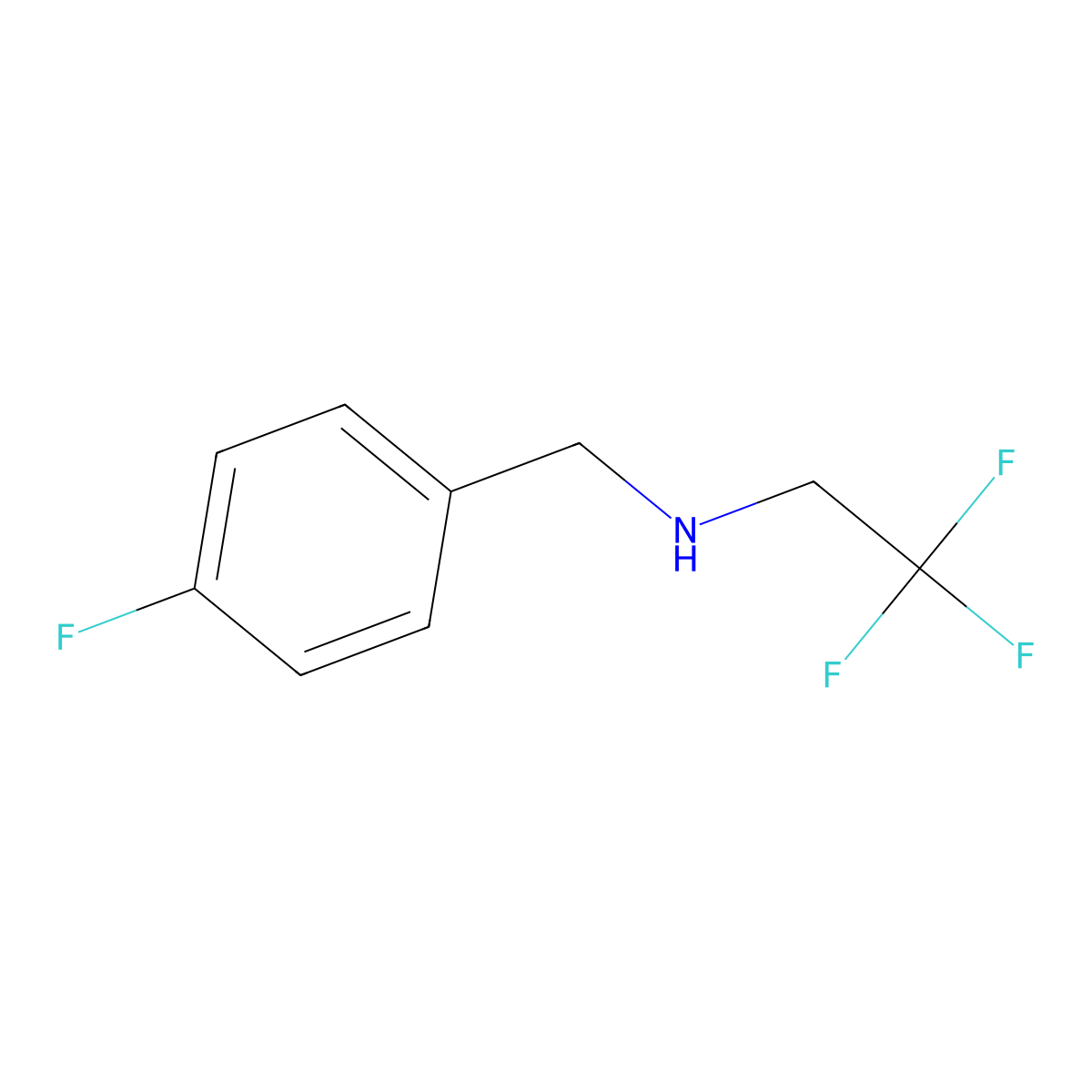[(4-Fluorophenyl)methyl](2,2,2-trifluoroethyl)amine molecular structure, CAS 718596-38-4