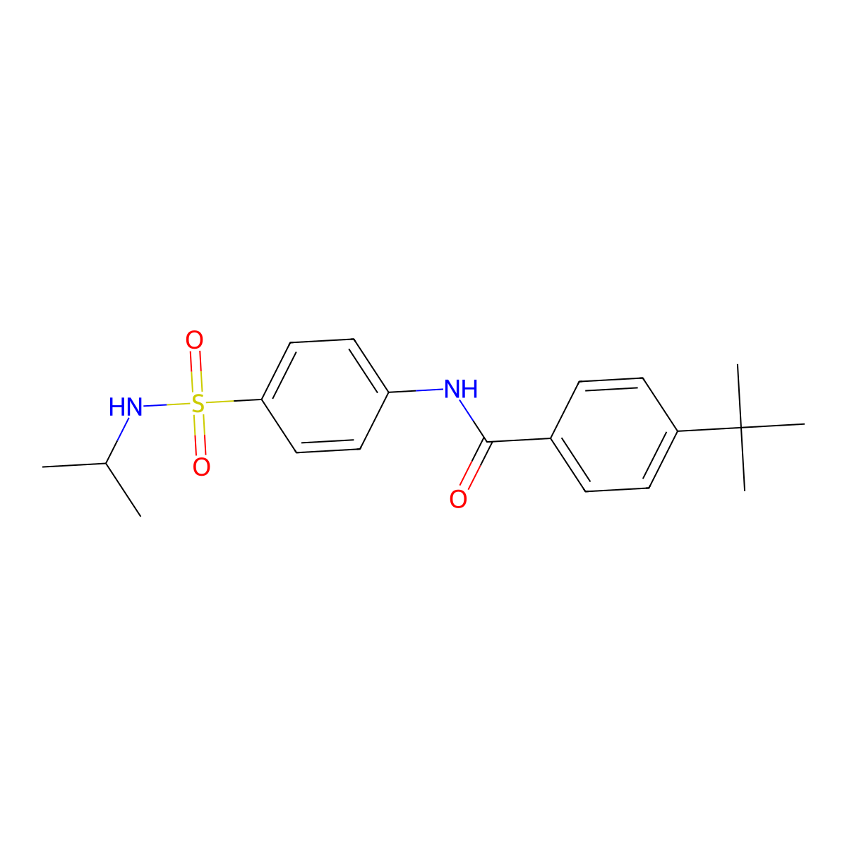 4-tert-butyl-N-{4-[(isopropylamino)sulfonyl]phenyl}benzamide molecular structure, CAS 718600-02-3