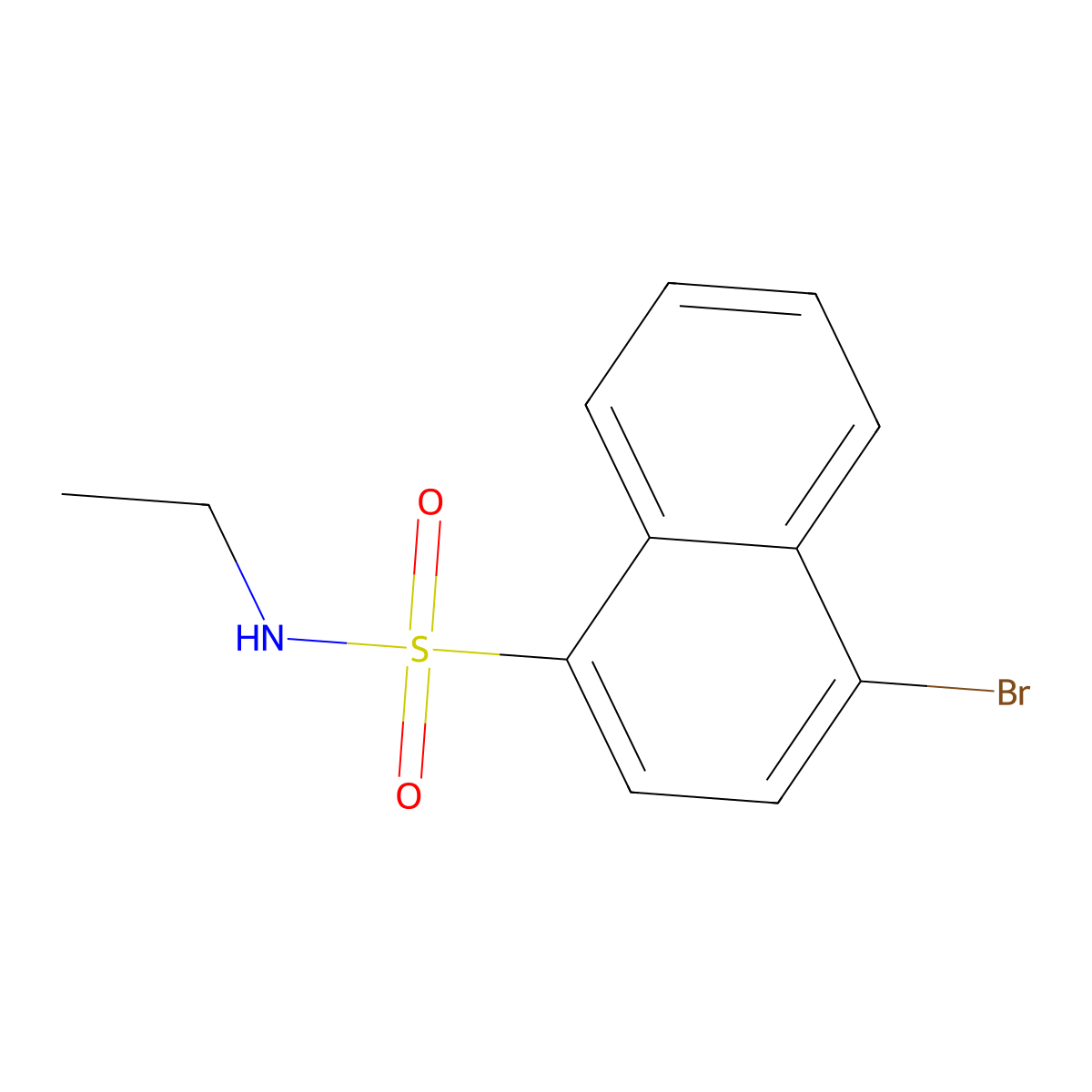 4-bromo-N-ethylnaphthalene-1-sulfonamide molecular structure, CAS 718602-50-7