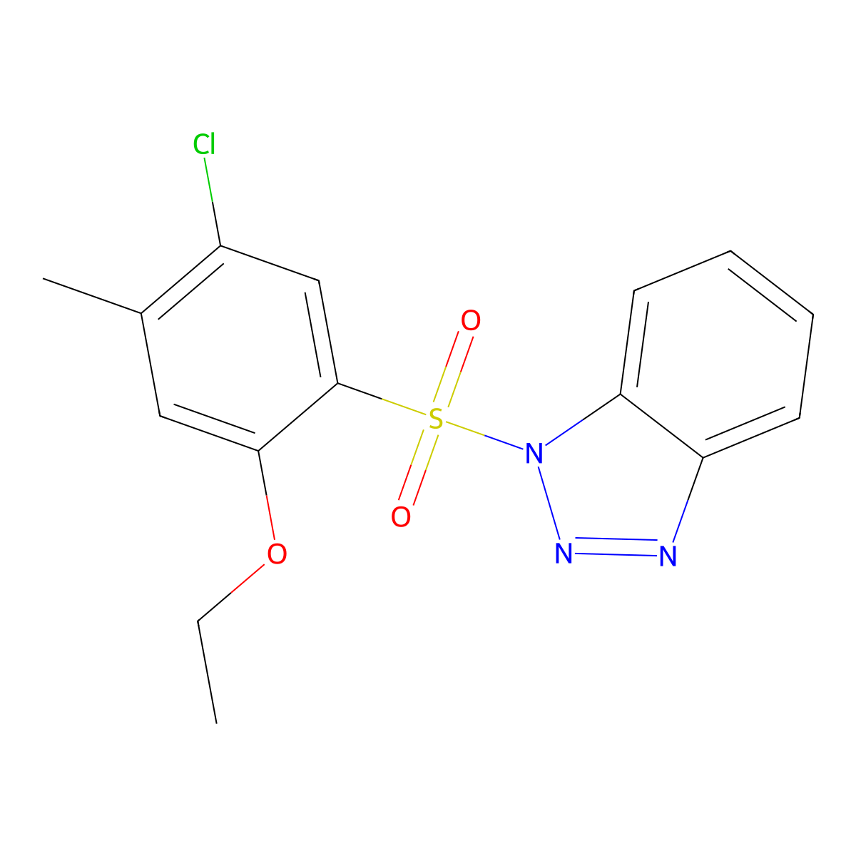 1-(5-Chloro-2-ethoxy-4-methylphenyl)sulfonylbenzotriazole molecular structure, CAS 718602-64-3