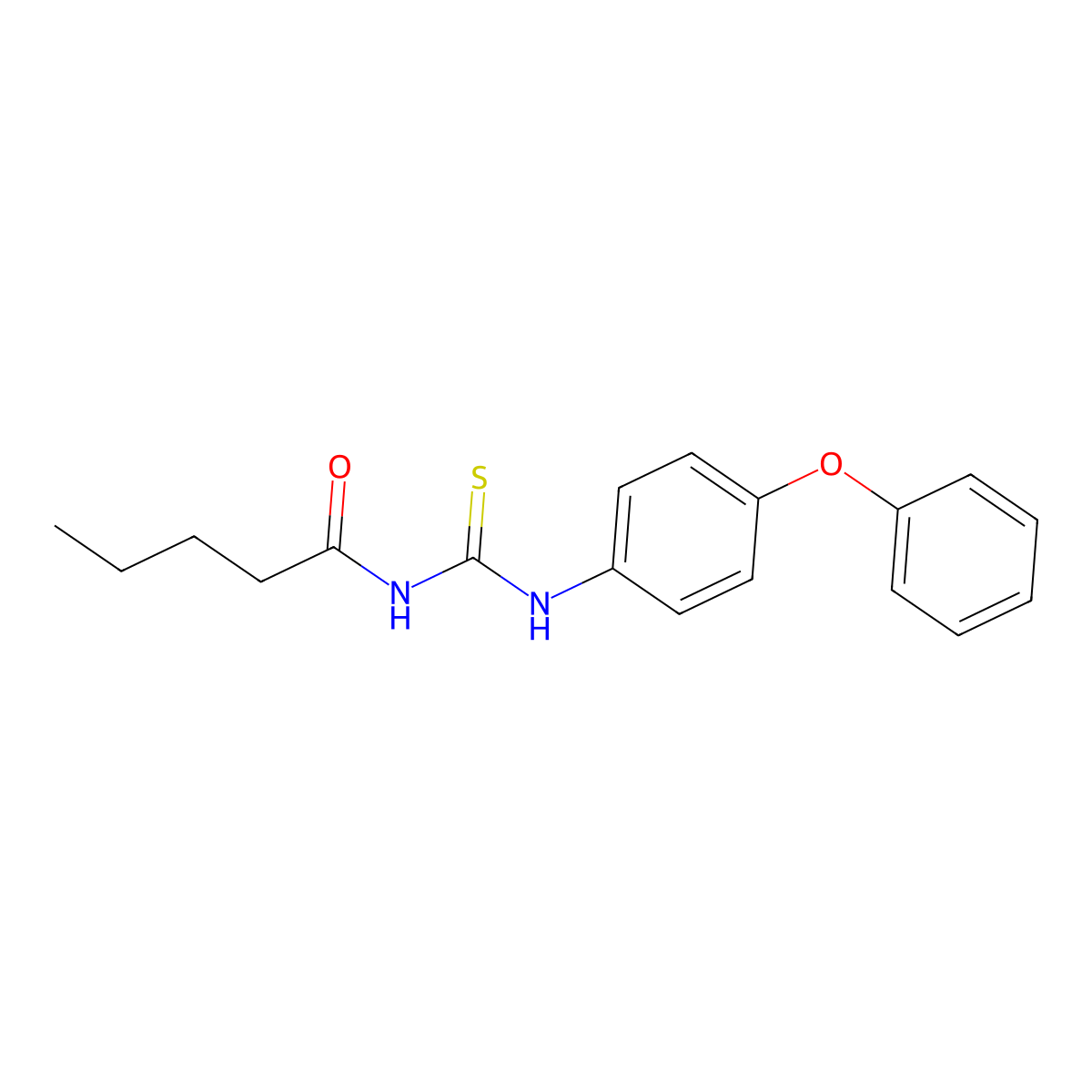 N-[(4-phenoxyphenyl)carbamothioyl]pentanamide molecular structure, CAS 718602-70-1