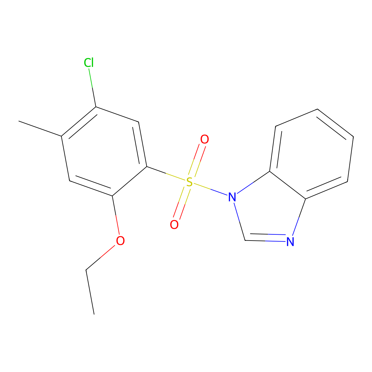 1-[(5-chloro-2-ethoxy-4-methylphenyl)sulfonyl]-1H-benzimidazole molecular structure, CAS 718602-76-7