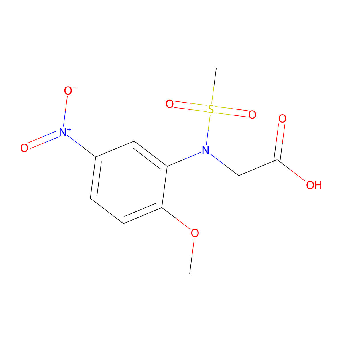 N-(2-methoxy-5-nitrophenyl)-N-(methylsulfonyl)glycine molecular structure, CAS 718603-61-3