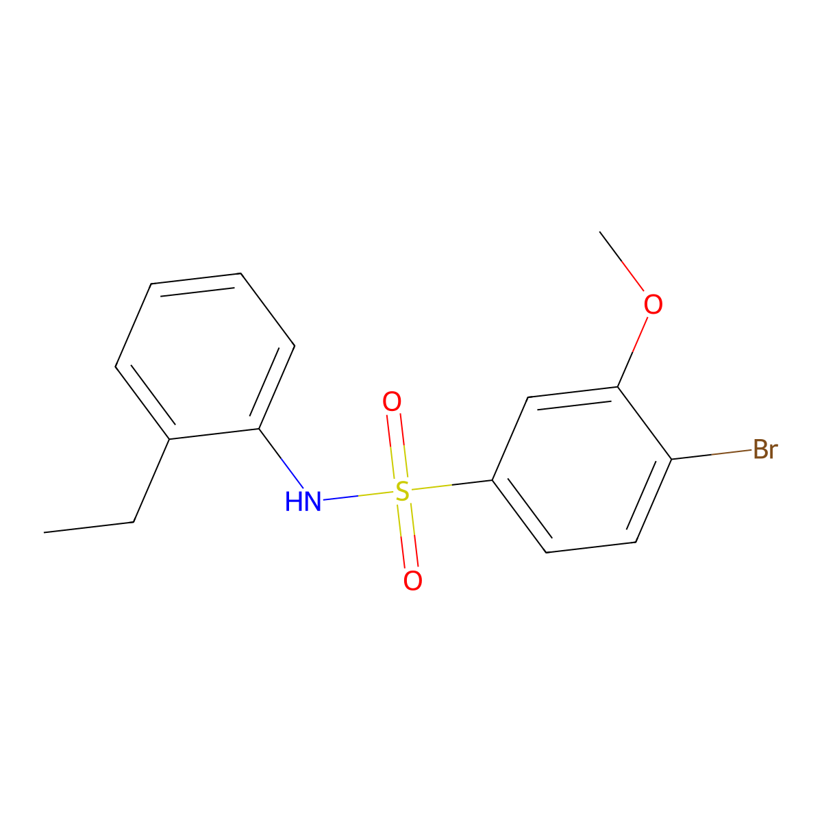 [(4-Bromo-3-methoxyphenyl)sulfonyl](2-ethylphenyl)amine molecular structure, CAS 718603-83-9