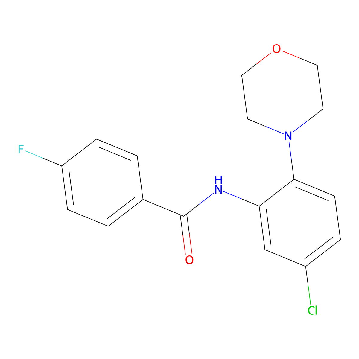 N-(5-chloro-2-morpholin-4-ylphenyl)-4-fluorobenzamide molecular structure, CAS 718604-23-0