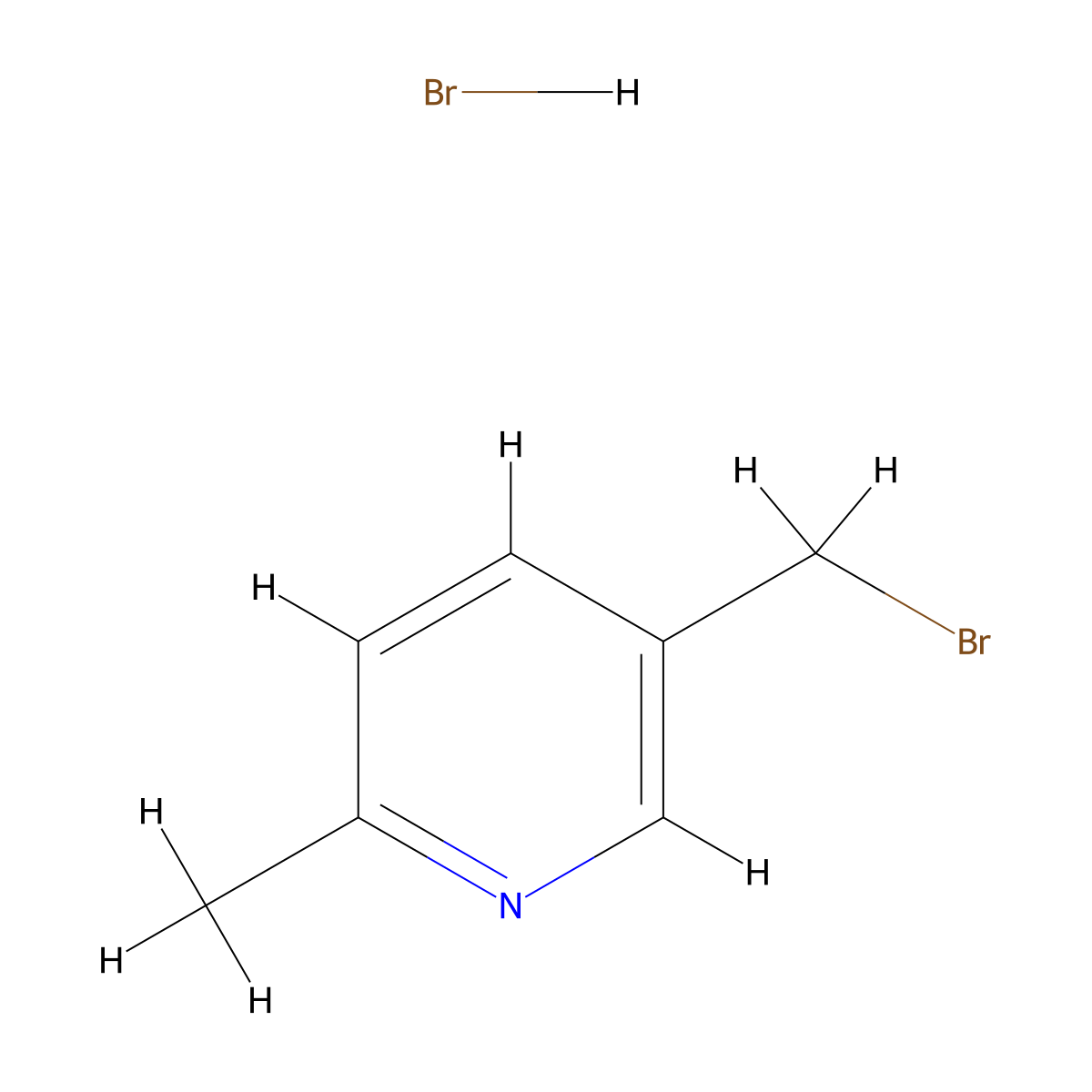 5-(Bromomethyl)-2-methylpyridine hydrobromide molecular structure, CAS 718608-10-7