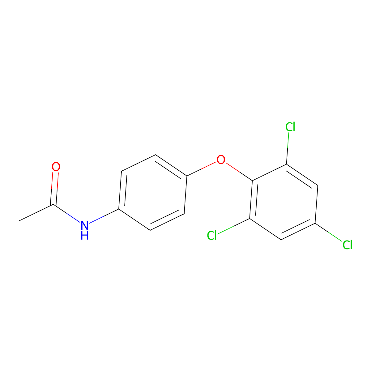N-(4-(2,4,6-Trichlorophenoxy)phenyl)acetamide molecular structure, CAS 71861-68-2