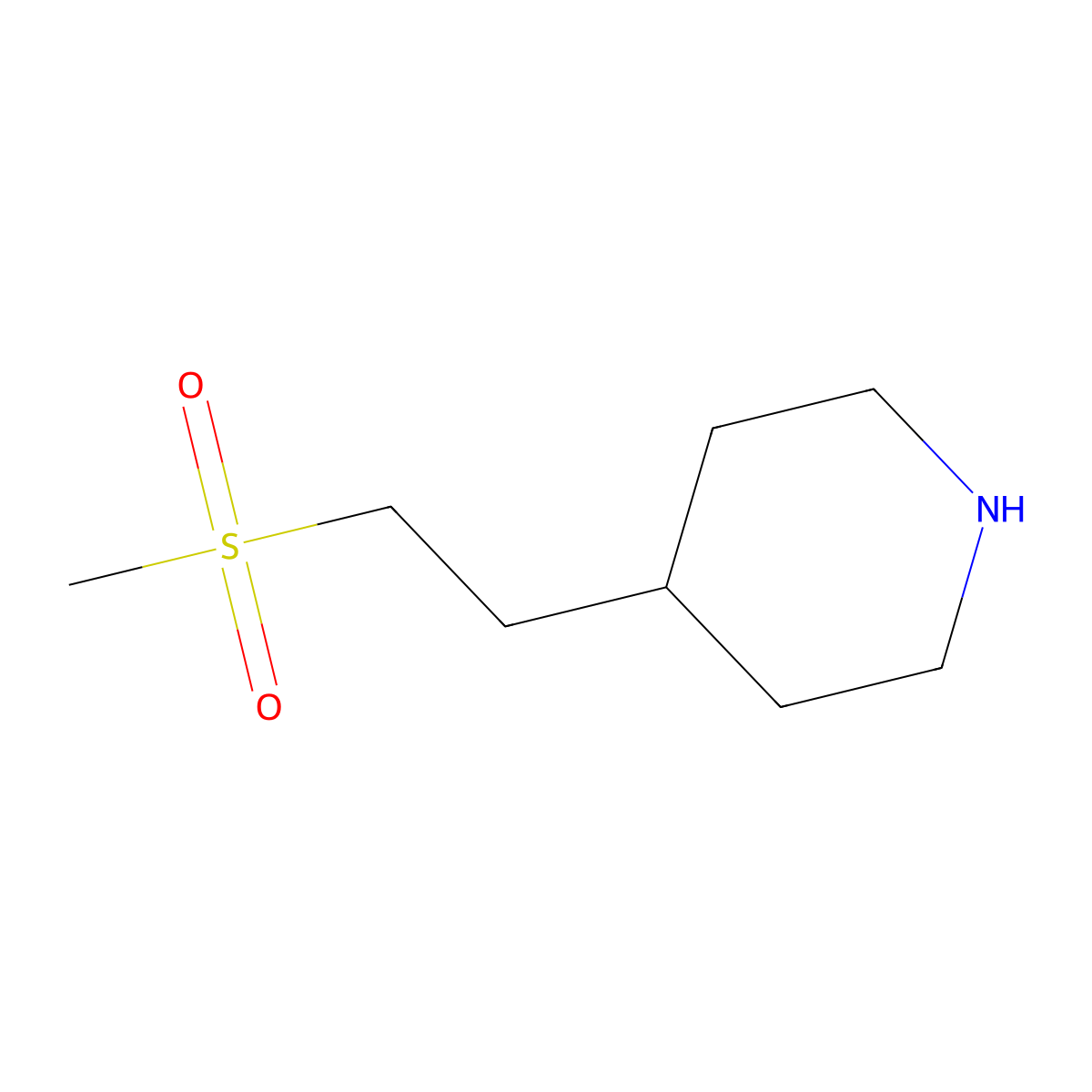 4-[2-(Methylsulfonyl)ethyl]piperidine molecular structure, CAS 718610-58-3