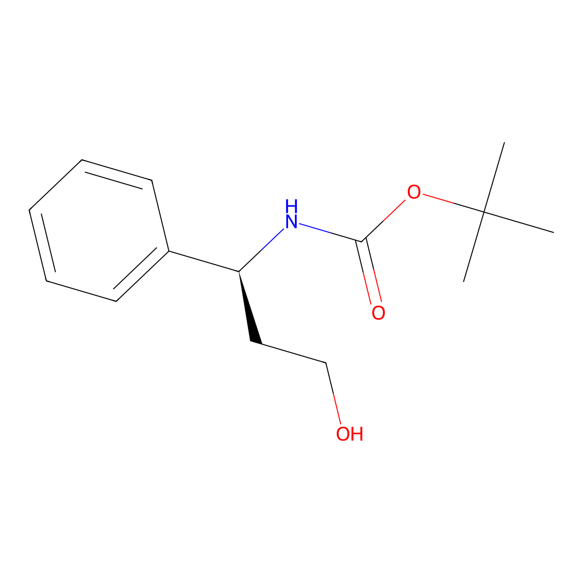 (S)-Boc-3-Amino-3-phenylpropan-1-ol molecular structure, CAS 718611-17-7