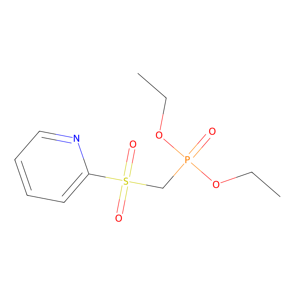 Diethyl [(Pyridin-2-ylsulfonyl)methyl]phosphonate molecular structure, CAS 718615-25-9