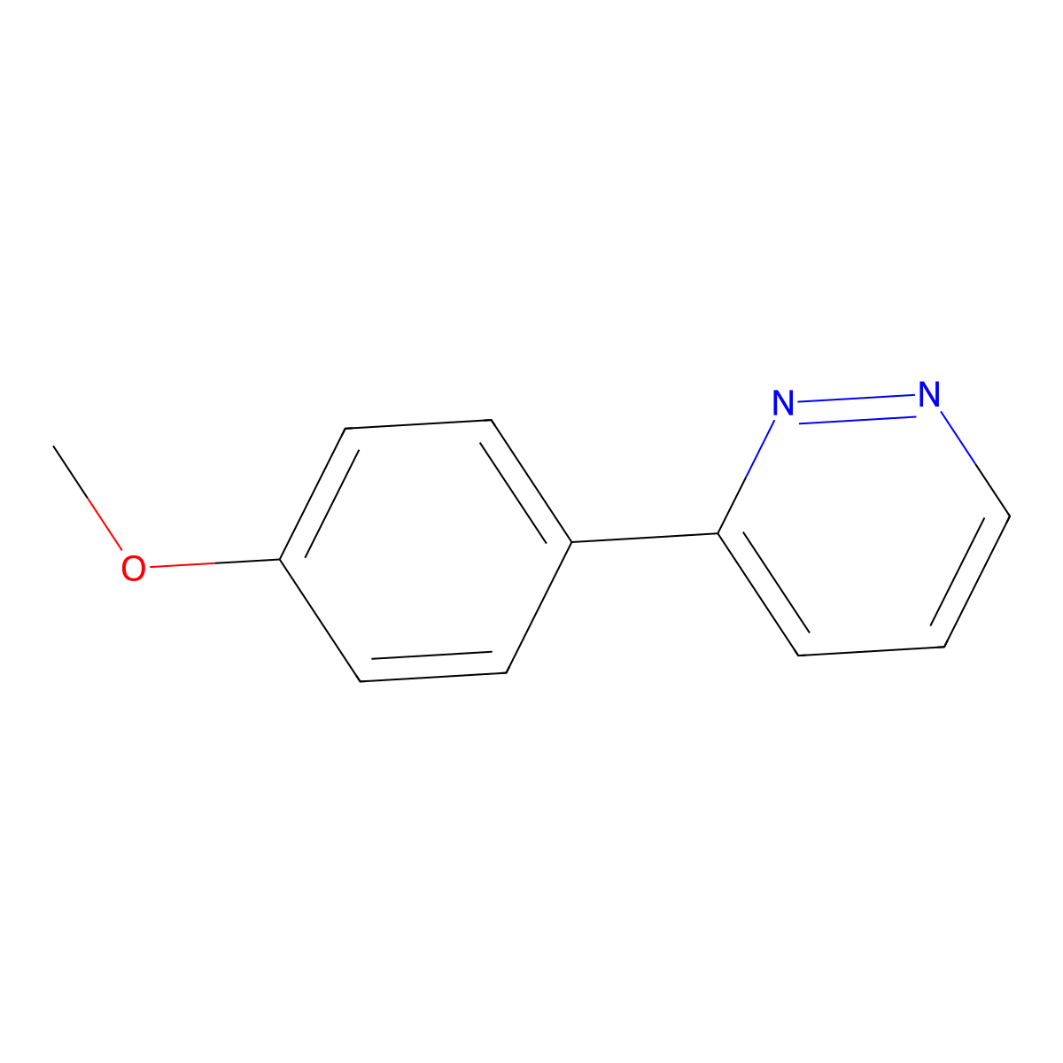 3-(4-Methoxyphenyl)pyridazine molecular structure, CAS 718616-47-8