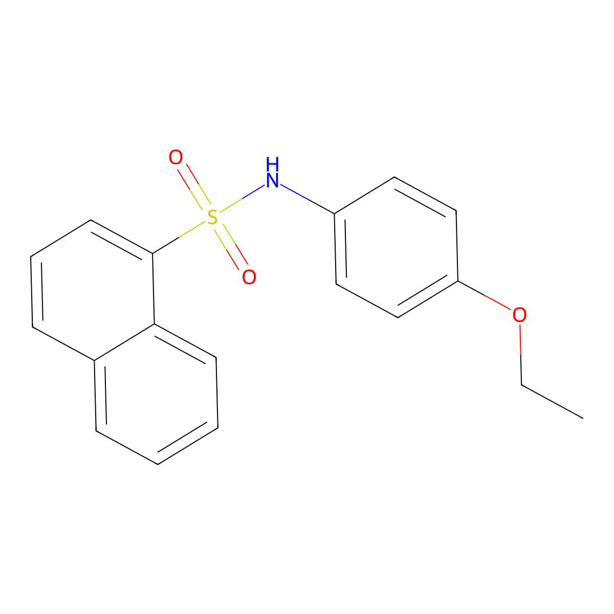 N-(4-ethoxyphenyl)-1-naphthalenesulfonamide molecular structure, CAS 71862-40-3