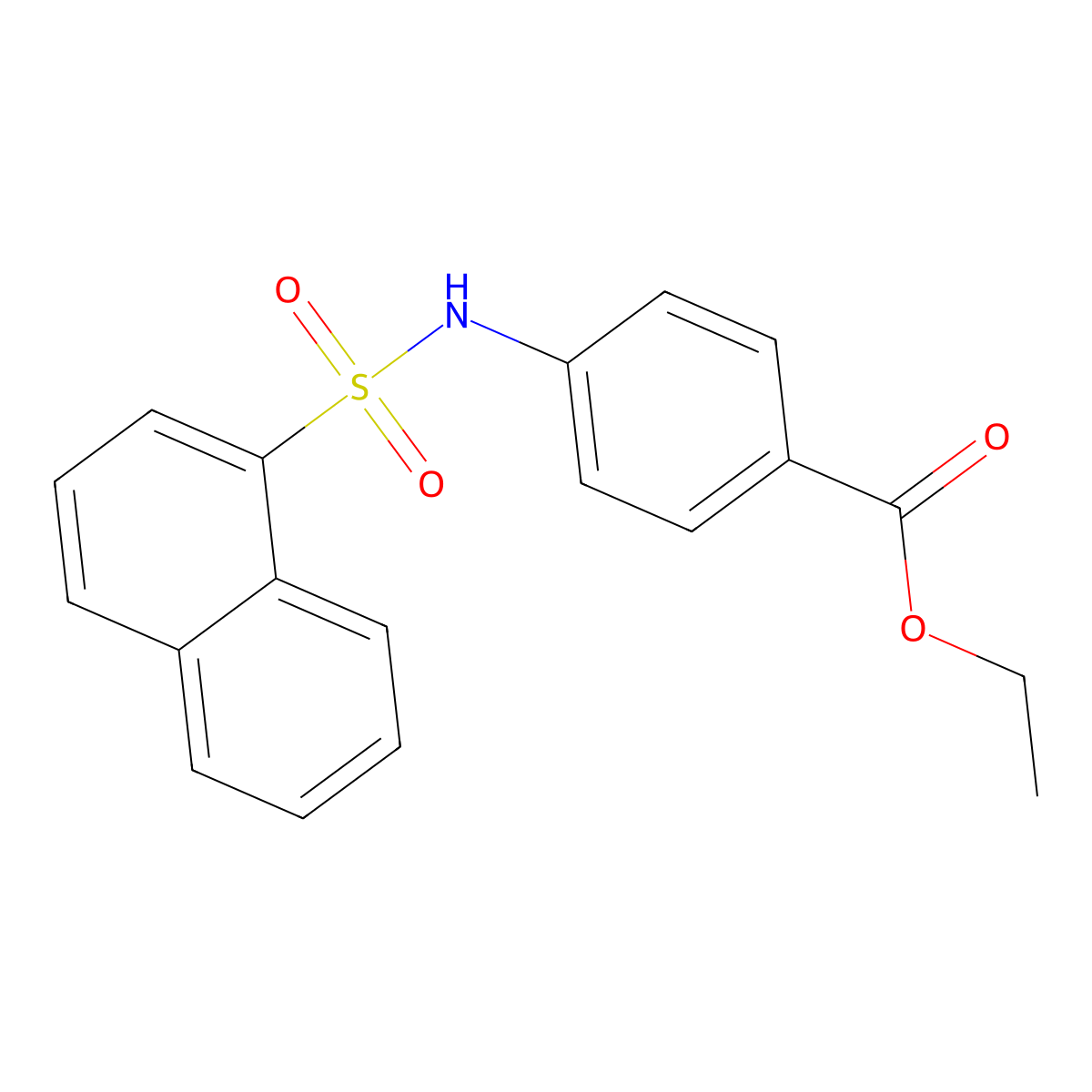 Ethyl 4-(naphthalen-1-ylsulfonylamino)benzoate molecular structure, CAS 71862-46-9