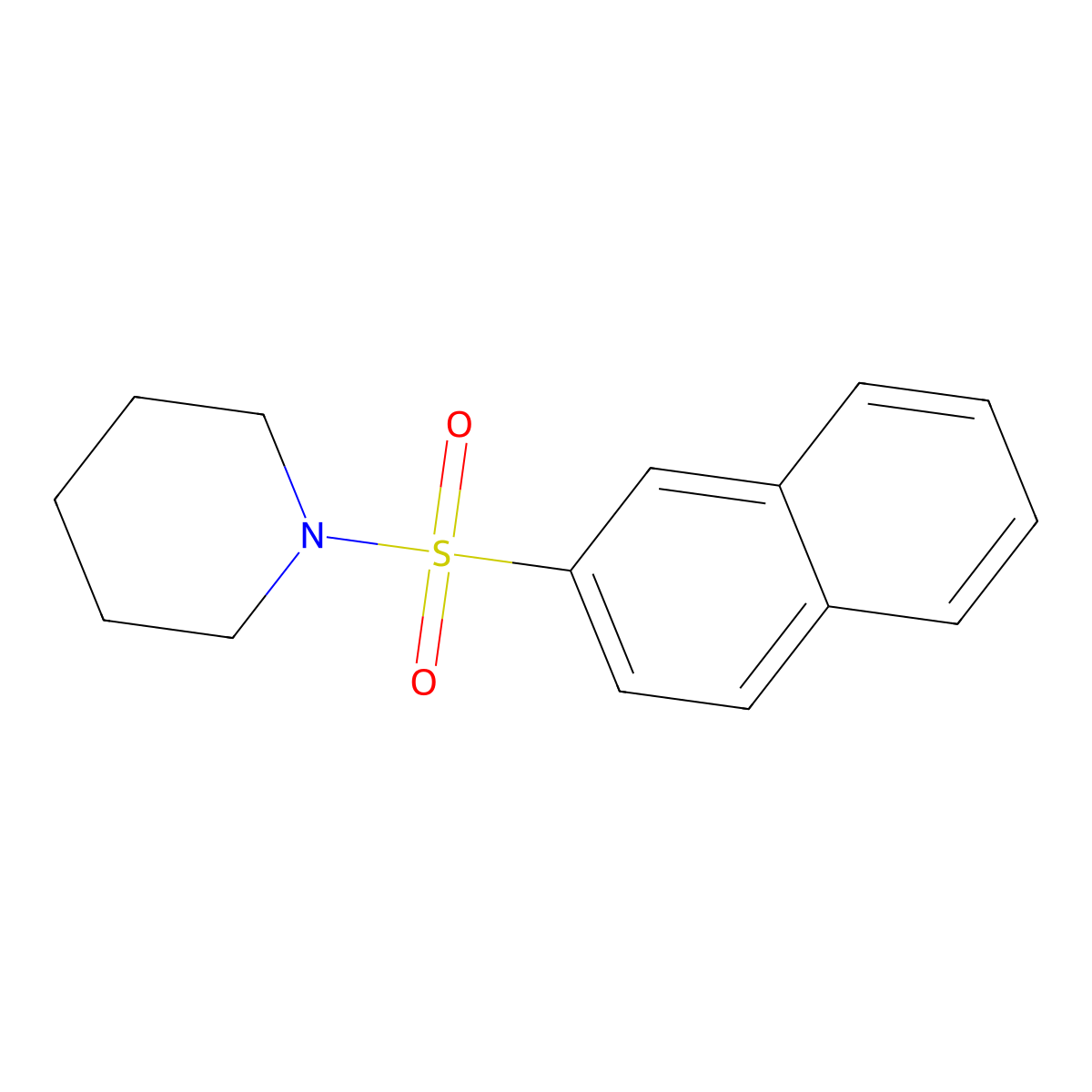 1-Naphthalen-2-ylsulfonylpiperidine molecular structure, CAS 71862-59-4