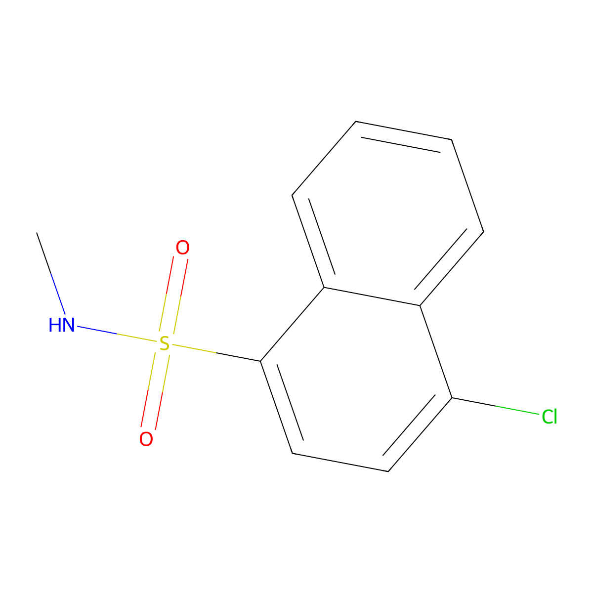 4-chloro-N-methyl-1-naphthalenesulfonamide molecular structure, CAS 71862-61-8