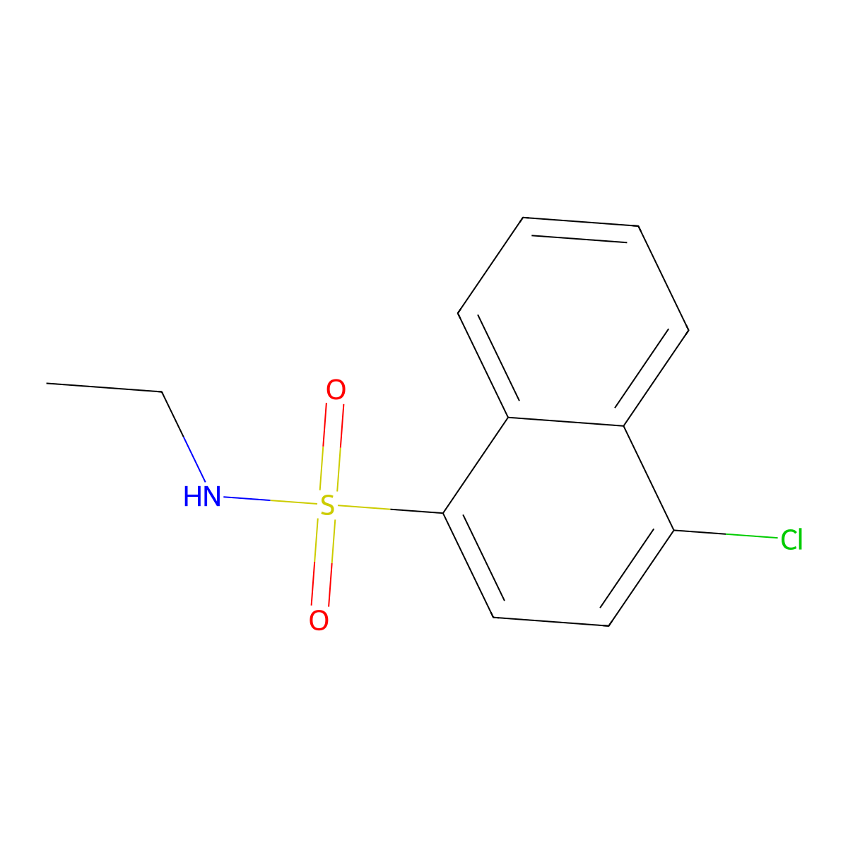 4-chloro-N-ethylnaphthalene-1-sulfonamide molecular structure, CAS 71862-62-9