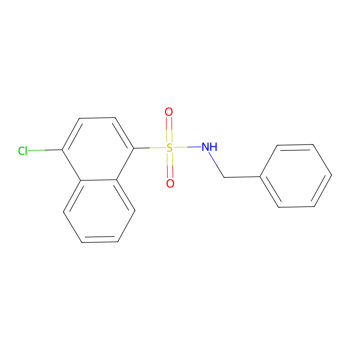 N-benzyl-4-chloronaphthalene-1-sulfonamide molecular structure, CAS 71862-63-0