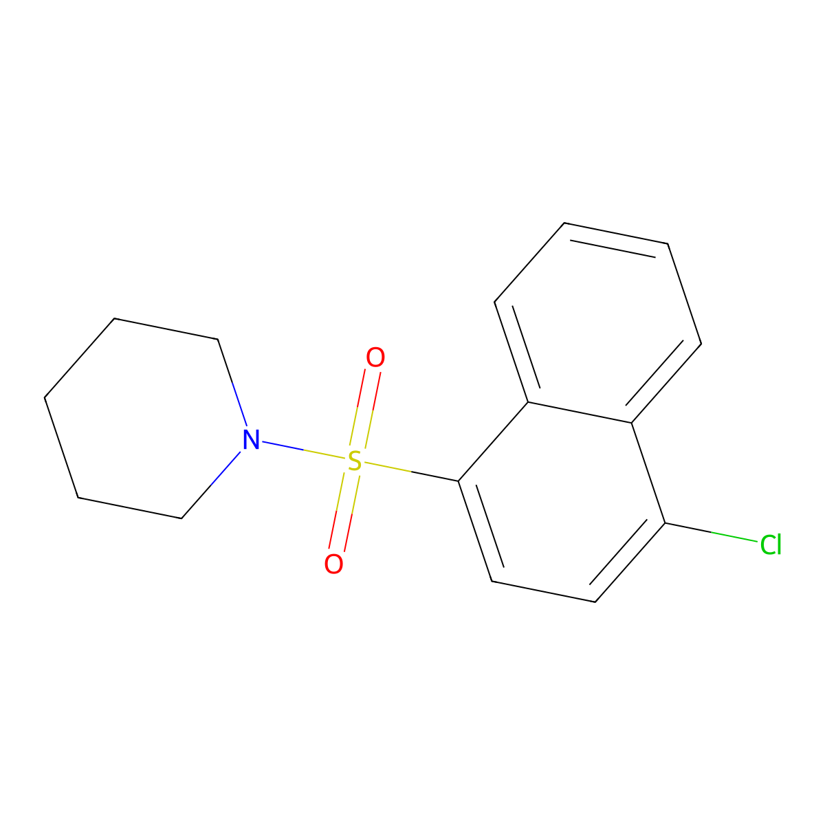 1-((4-Chloronaphthalen-1-yl)sulfonyl)piperidine molecular structure, CAS 71862-70-9