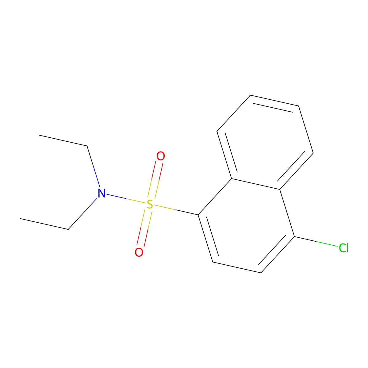 4-chloro-N,N-diethylnaphthalene-1-sulfonamide molecular structure, CAS 71862-76-5