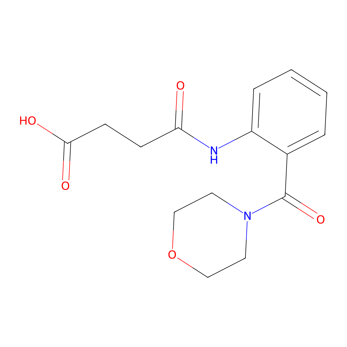 4-[2-(Morpholine-4-carbonyl)anilino]-4-oxobutanoic acid molecular structure, CAS 718624-24-9