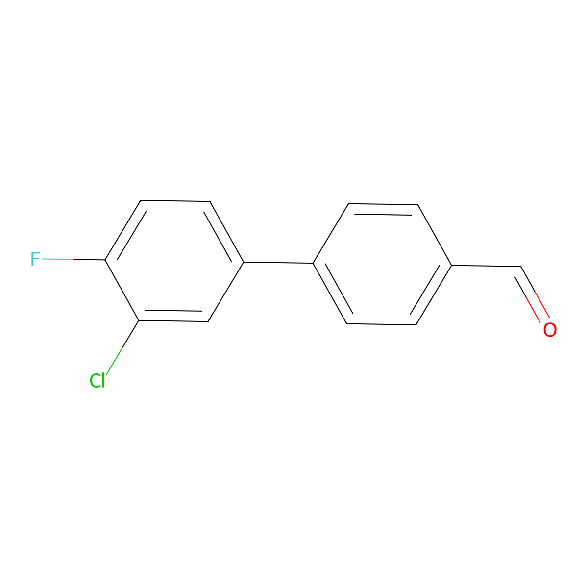 4-(3-Chloro-4-fluorophenyl)benzaldehyde molecular structure, CAS 718628-28-5