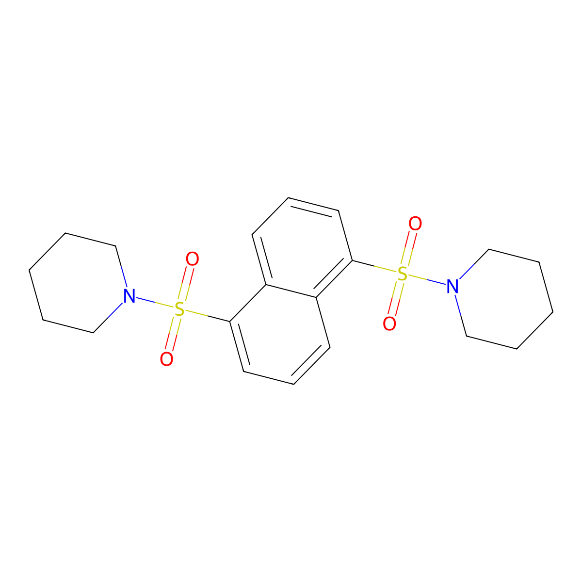 1,5-Bis(piperidin-1-ylsulfonyl)naphthalene molecular structure, CAS 71863-28-0