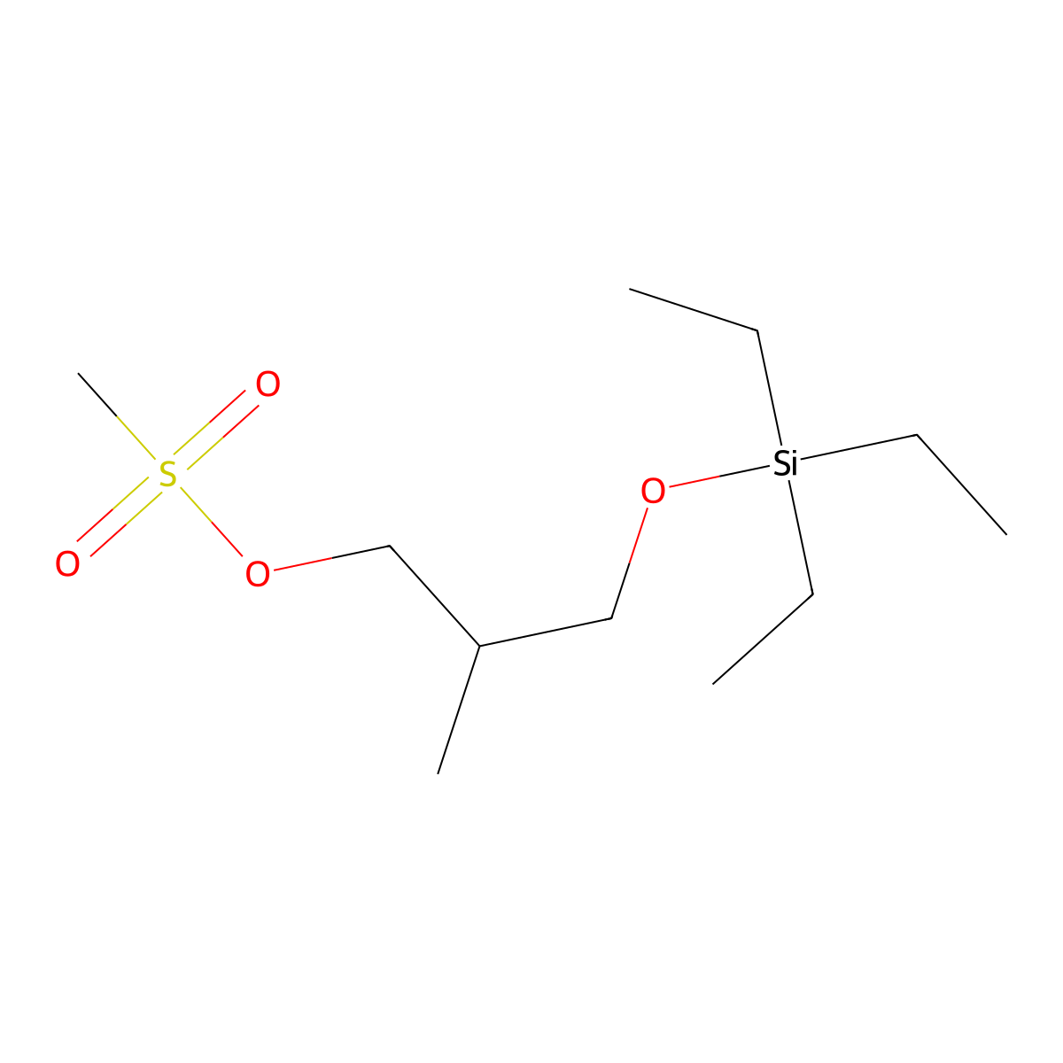 2-Methyl-3-(triethylsilyloxy)propyl methanesulfonate molecular structure, CAS 718633-39-7