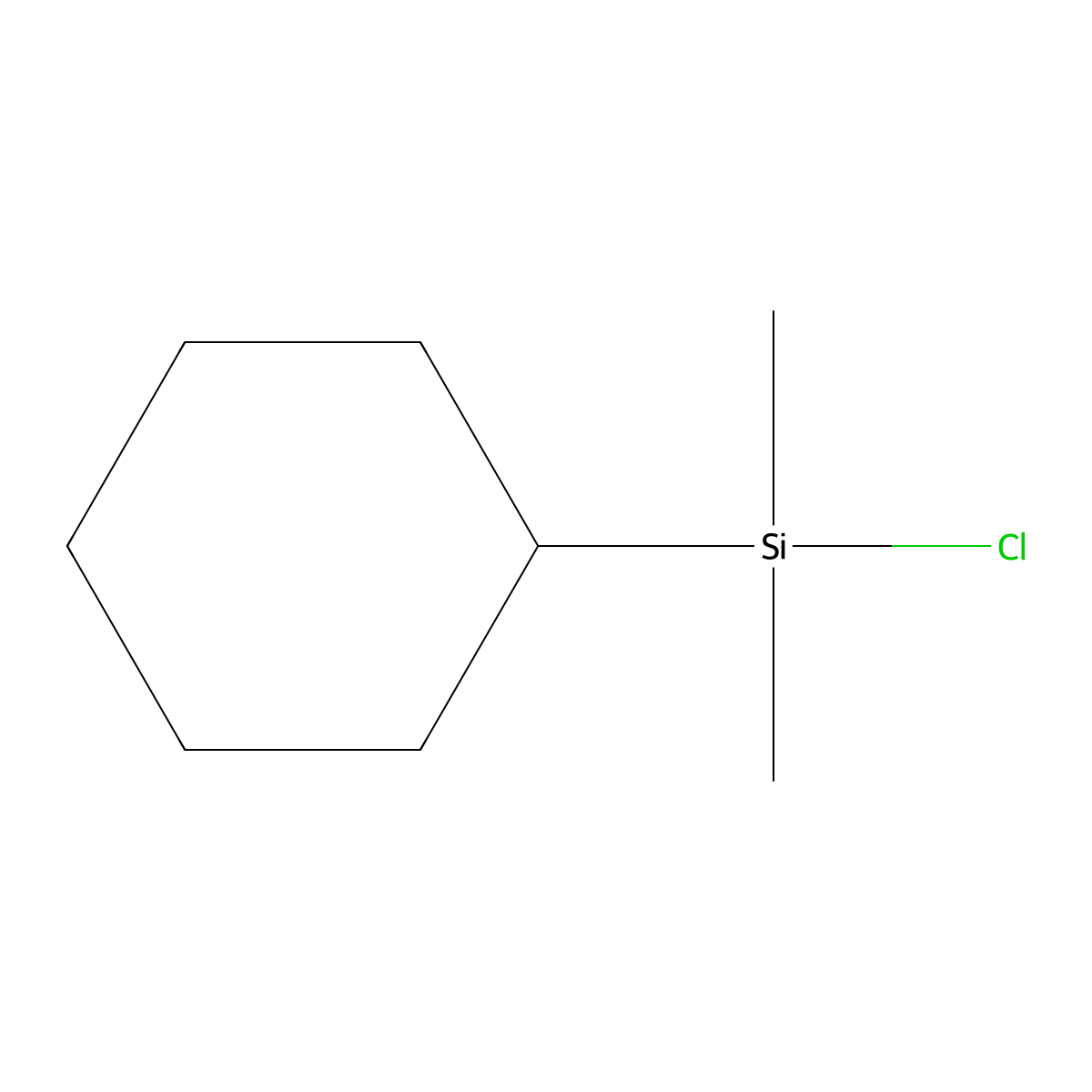 Chlorocyclohexyldimethylsilane molecular structure, CAS 71864-47-6