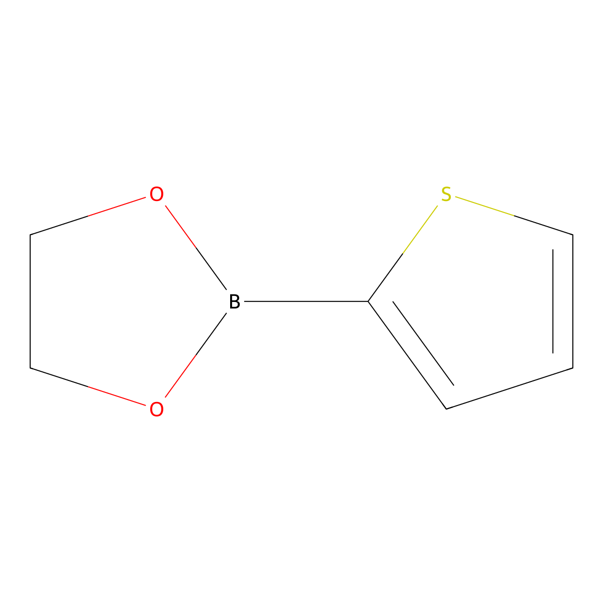 1,3,2-Dioxaborolane, 2-(2-thienyl)- molecular structure, CAS 718641-98-6