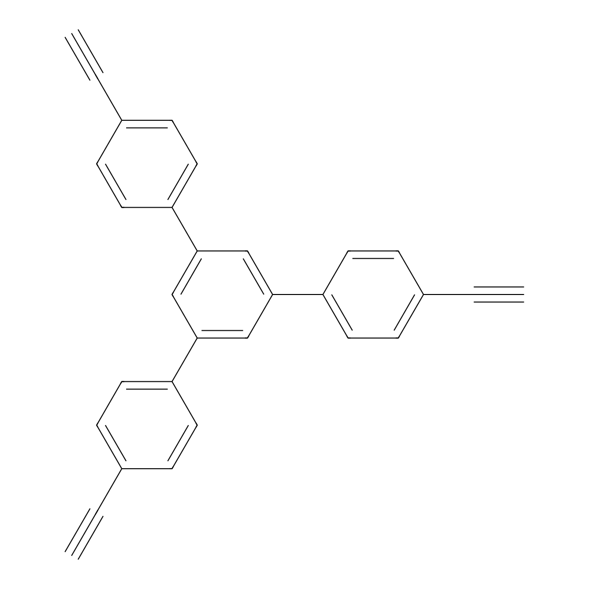 1,3,5-Tris(4-ethynylphenyl)benzene molecular structure, CAS 71866-86-9