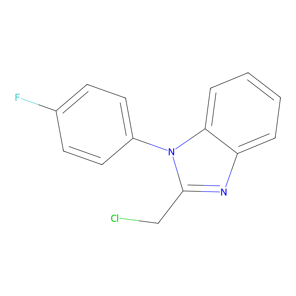 2-(Chloromethyl)-1-(4-fluorophenyl)-1H-benzimidazole molecular structure, CAS 7187-13-5