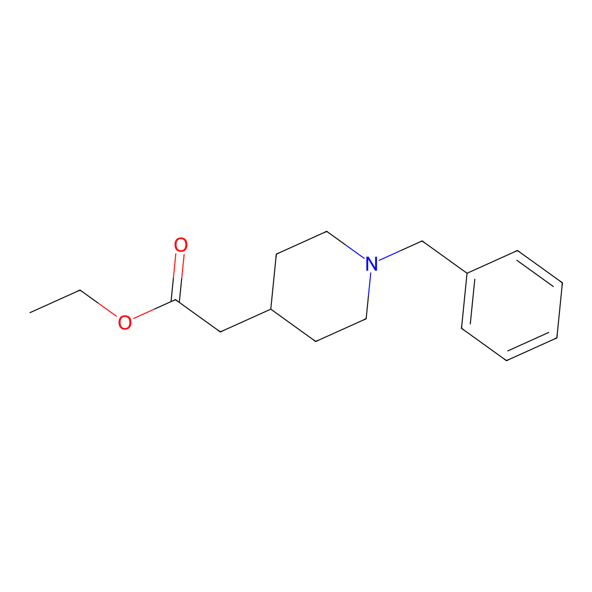 Ethyl (1-benzylpiperidin-4-yl)acetate molecular structure, CAS 71879-59-9