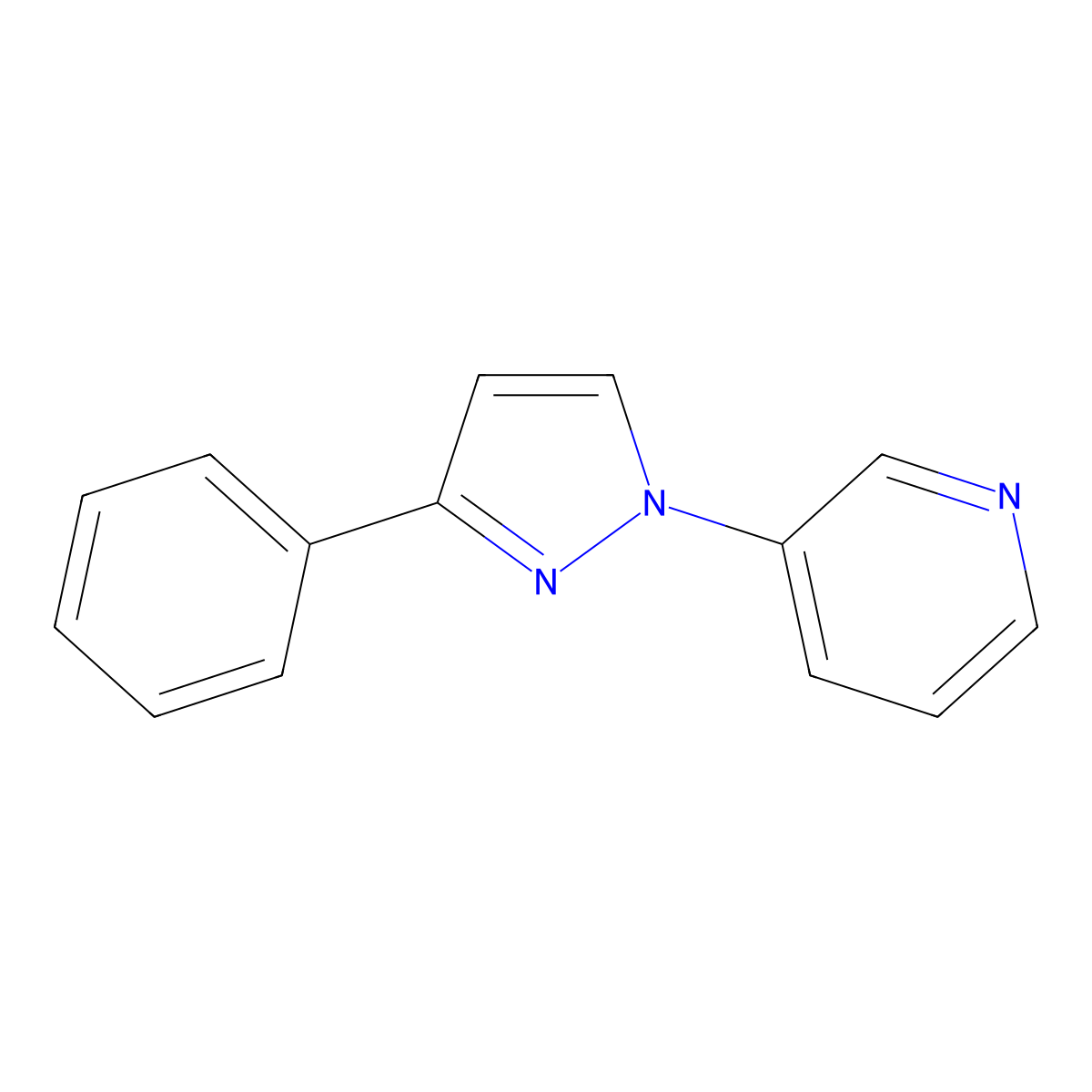 Pyridine,3-(3-phenyl-1h-pyrazol-1-yl)- molecular structure, CAS 7188-75-2