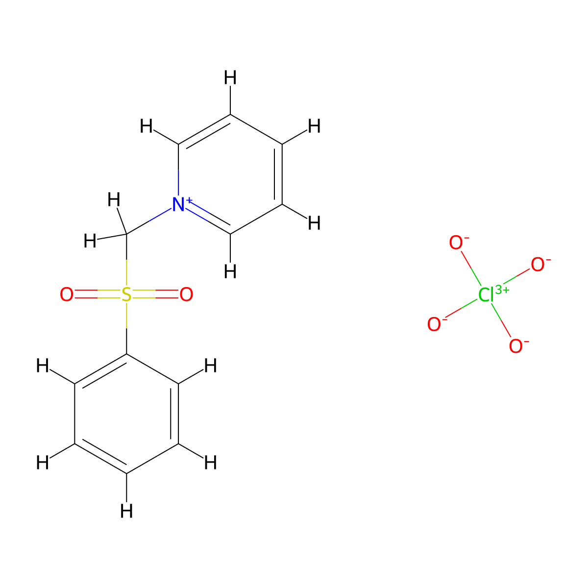 1-[(Benzenesulfonyl)methyl]pyridin-1-ium perchlorate molecular structure, CAS 71880-05-2