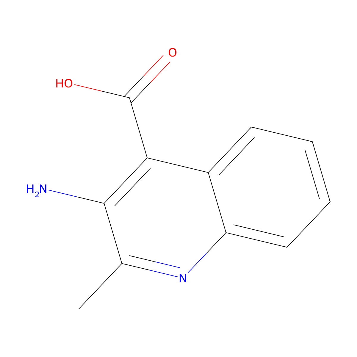 3-Amino-2-methylquinoline-4-carboxylic acid molecular structure, CAS 71881-80-6
