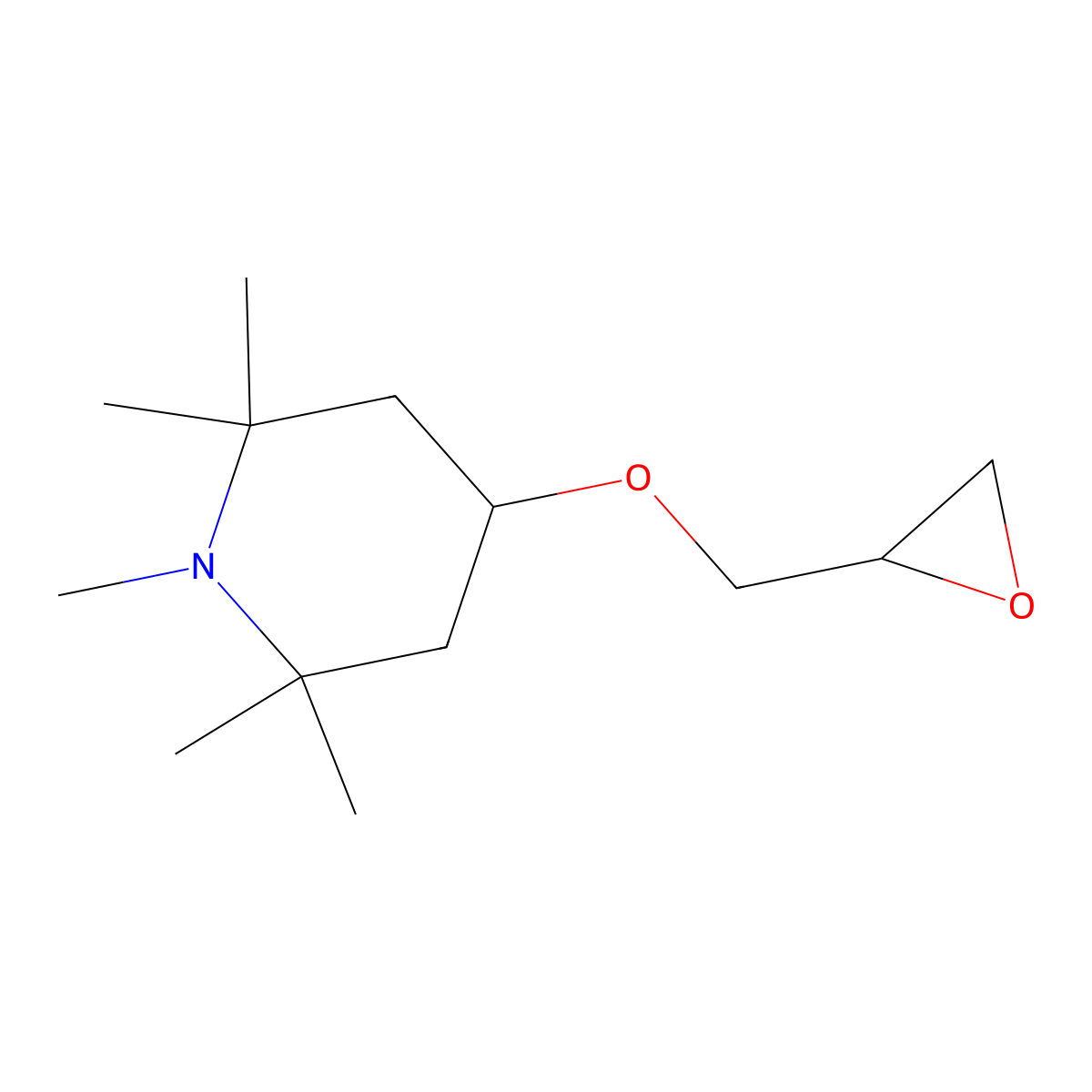 1,2,2,6,6-Pentamethyl-4-(oxiran-2-ylmethoxy)piperidine molecular structure, CAS 71882-90-1