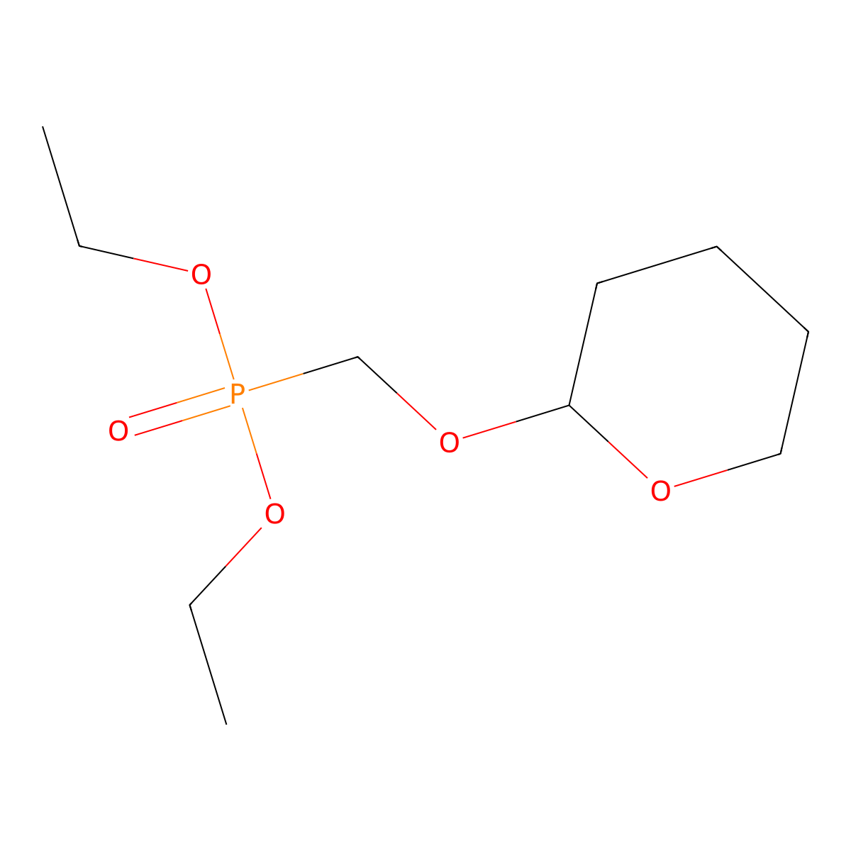2-(Diethoxyphosphorylmethoxy)oxane molecular structure, CAS 71885-51-3