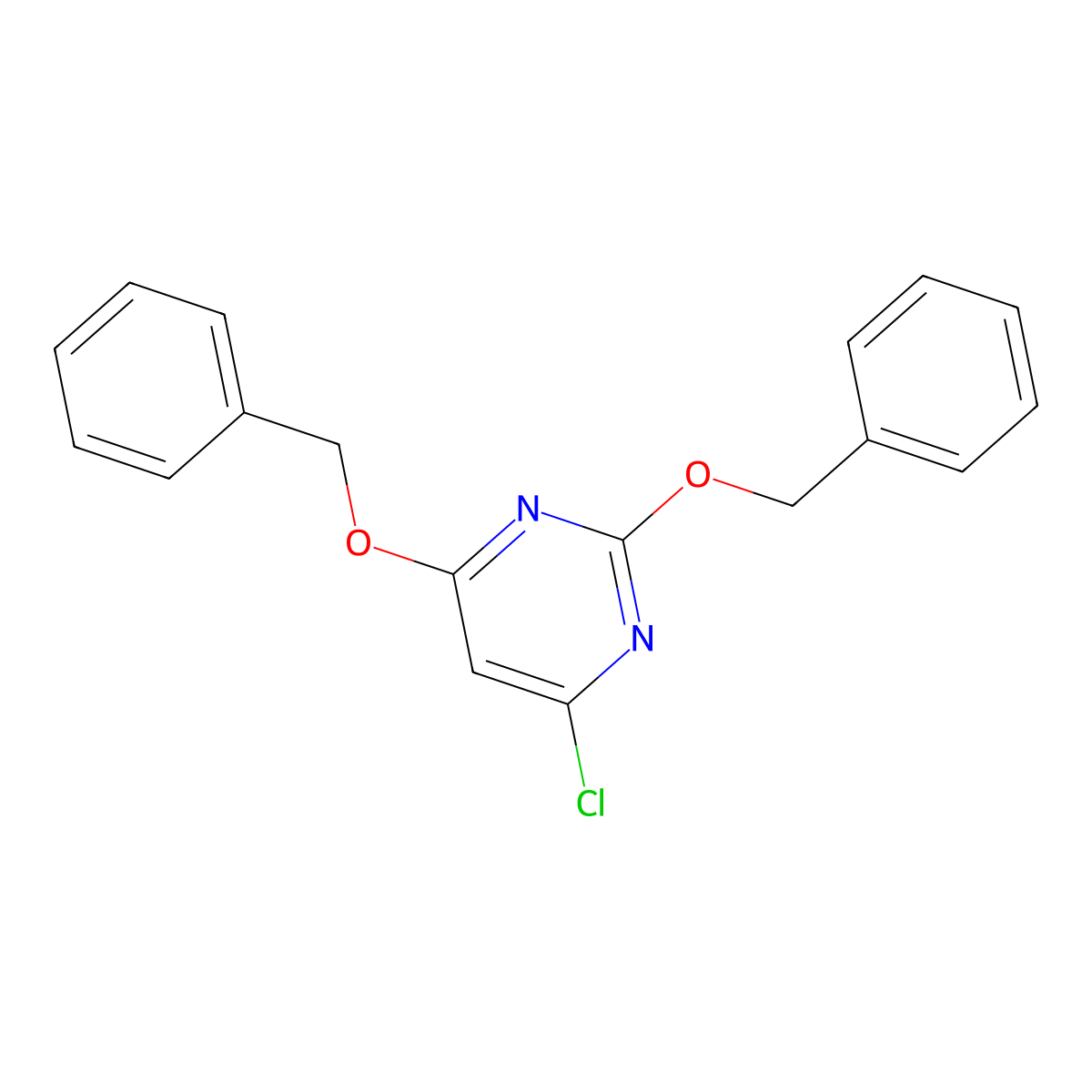 2,4-bis(Benzyloxy)-6-chloropyrimidine molecular structure, CAS 71885-71-7