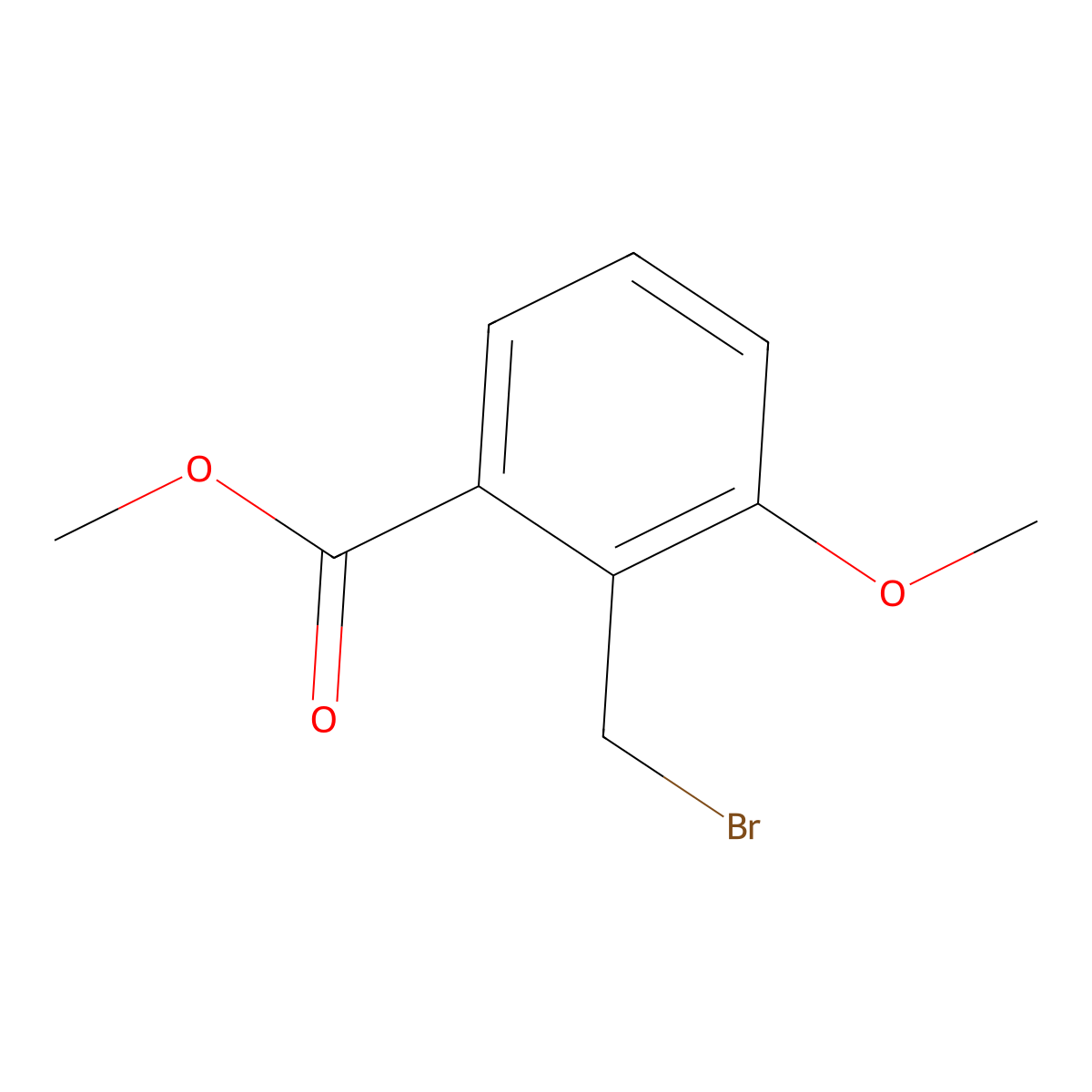 Methyl 2-(bromomethyl)-3-methoxybenzoate molecular structure, CAS 71887-28-0